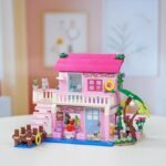 Rožinis mergaičių pajūrio paplūdimio vilos konstravimo rinkinys, suderinamas su „Lego Friends“ konstravimo mokomuoju žaislu 6–12 metų ir vyresniems vaikams 474 vnt.