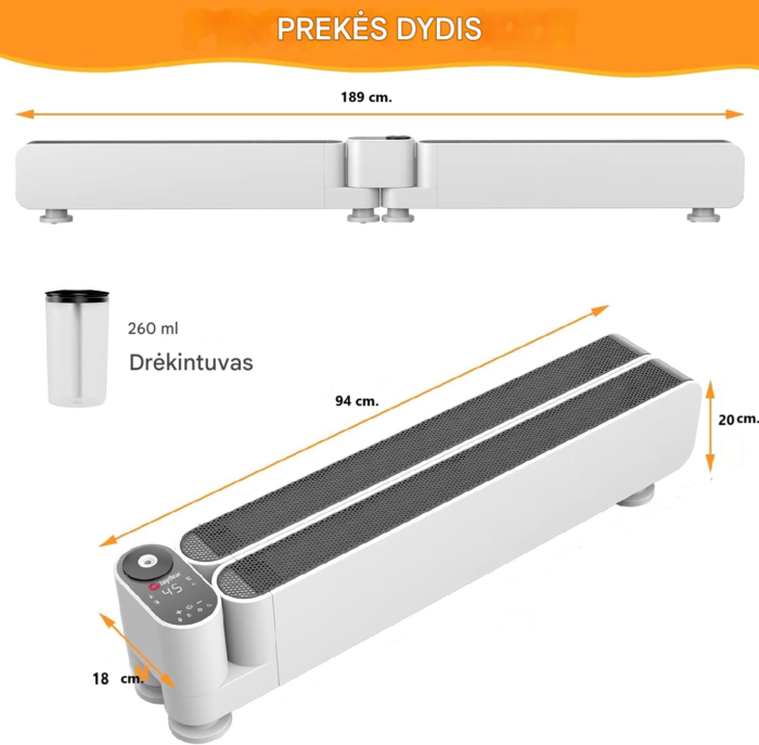 Šildytuvas-drėkintuvas JAYADER 2800 W