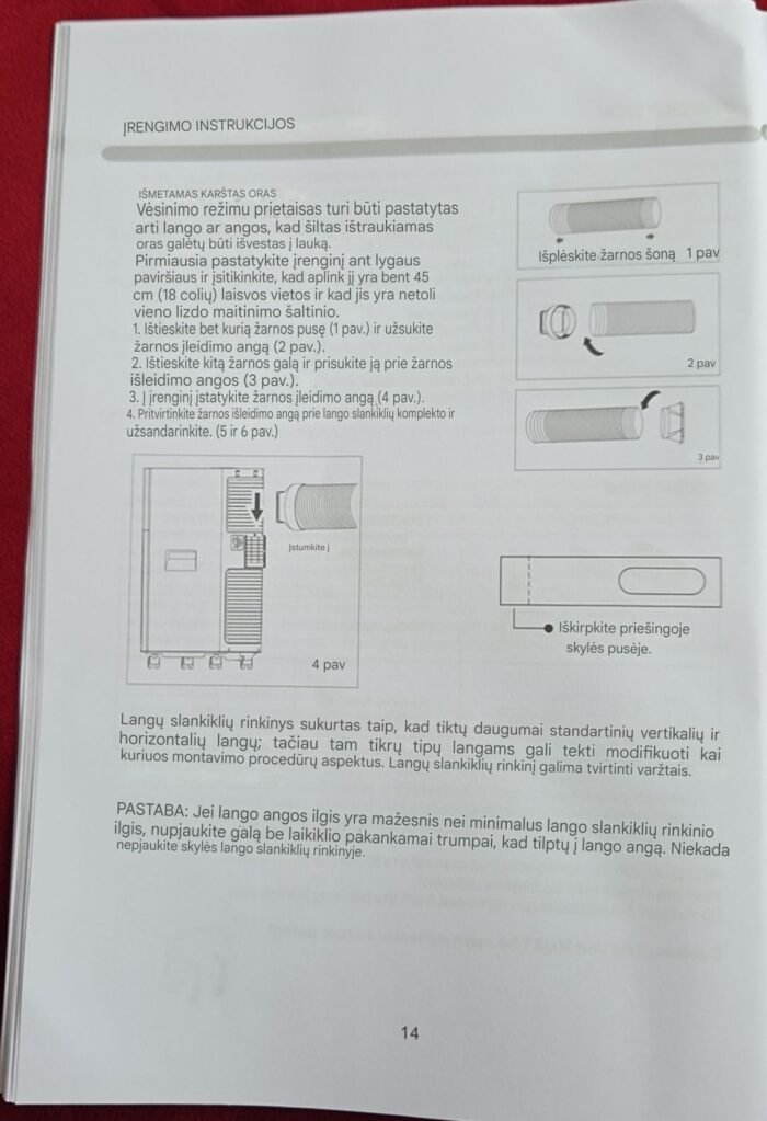 Nešiojamas oro kondicionierius 7000 BTU, DuraComfort