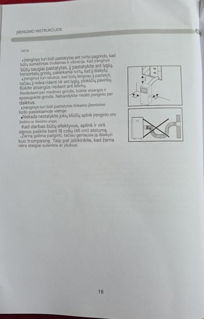 Nešiojamas oro kondicionierius 7000 BTU, DuraComfort