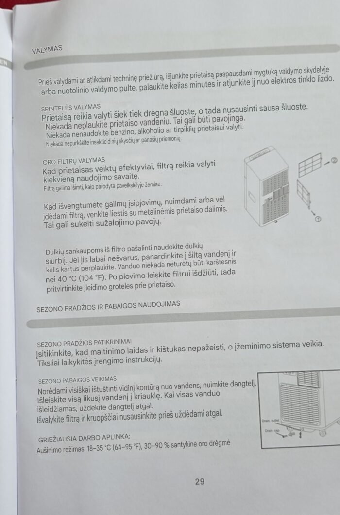 Nešiojamas oro kondicionierius 7000 BTU, DuraComfort