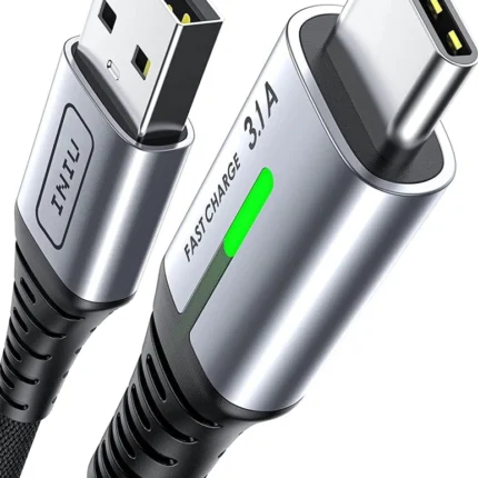 INIU USB A–USB C įkrovimo laidas, [0,5 m / 1 m / 2 m], 3,1 A greito įkrovimo pintas laidas
