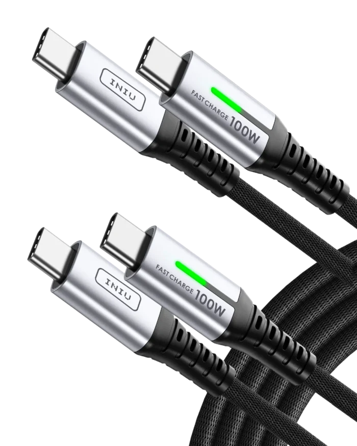 INIU D5CC USB C–C laidas 100 W (201 cm., 2 vnt. pakuotė)