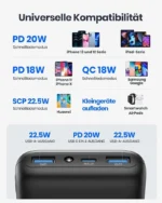 Atsarginis maitinimo šaltinis ("Power Bank") Iniu Power Pack, 20000 mAh