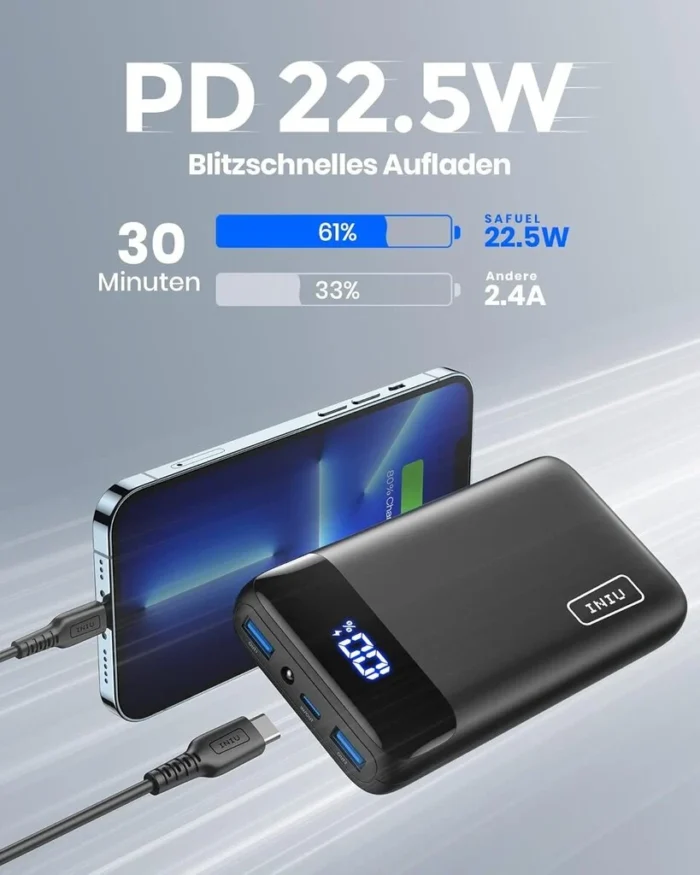 Atsarginis maitinimo šaltinis ("Power Bank") Iniu Power Pack, 20000 mAh