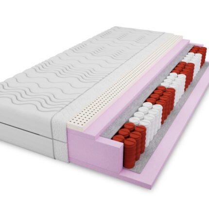 Čiužinys su kišeninėmis spyruoklėmis ir latekso putomis, 21 cm. storio