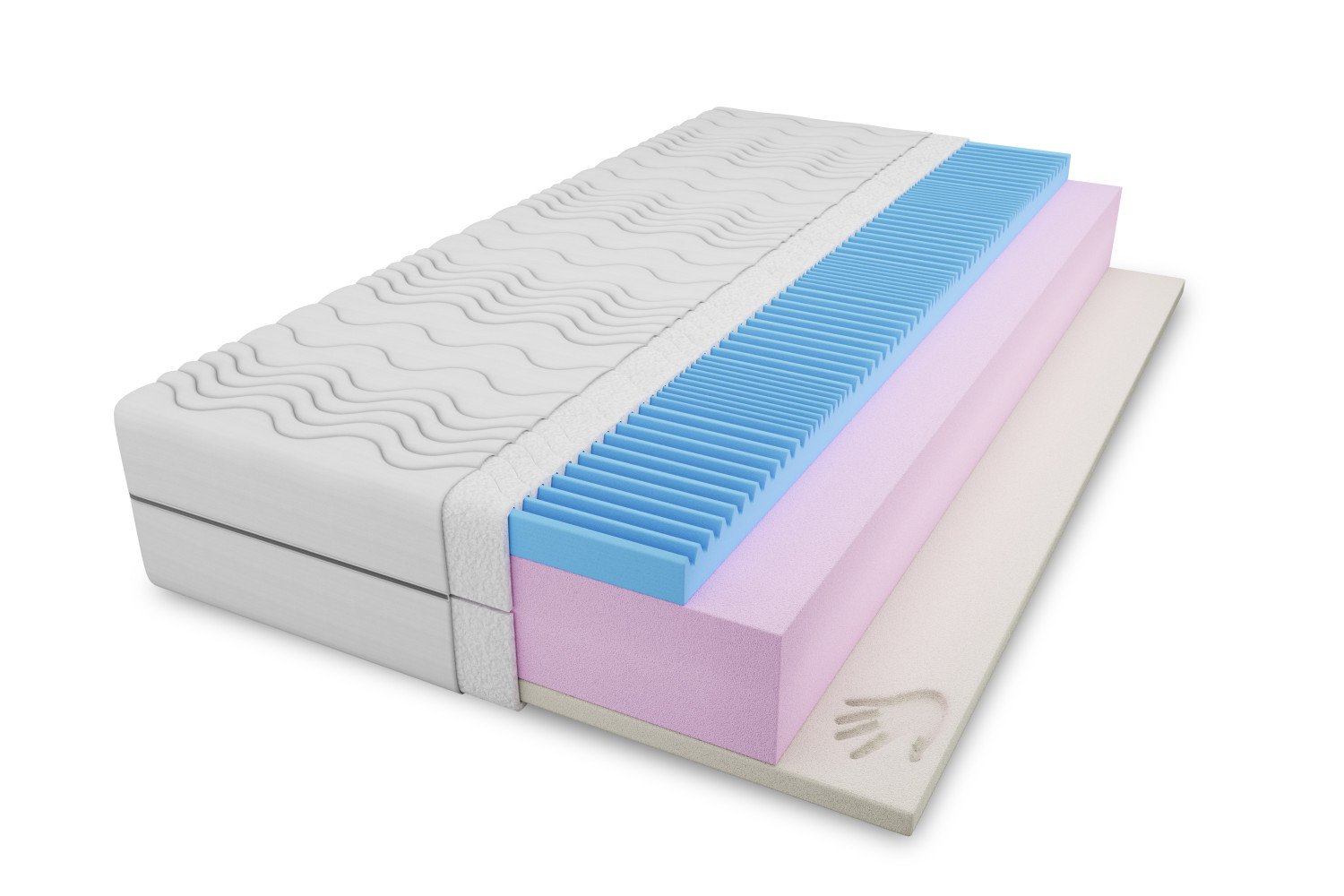 1 Čiužinys profiliuoto ir termoplastinio pustpalsčio 17 cm. storio