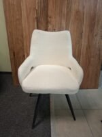 Balta buklė medžiagos kėdė