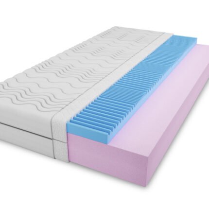 Čiužinys su poliuretano putomis ir kontūriniu porolonu, 14 cm. storio