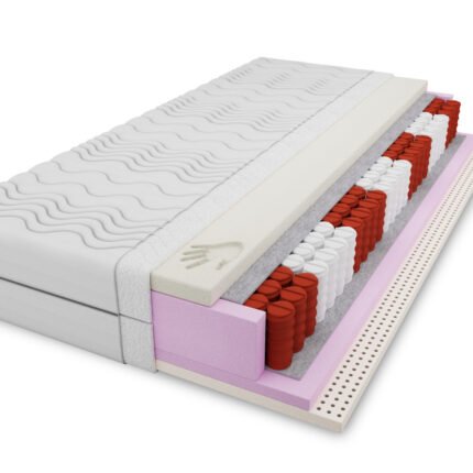 Čiužinys MEMORY su kišeninėmis spyruoklėmis, 21 cm. storio