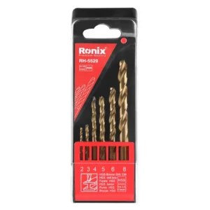 5 % kobalto HSS grąžtų rinkinys (2, 3, 4, 5, 6, 8 mm) RH-5529