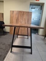 Valgomojo stalas, akacijos ir mango mediena, 139x80x75 cm.