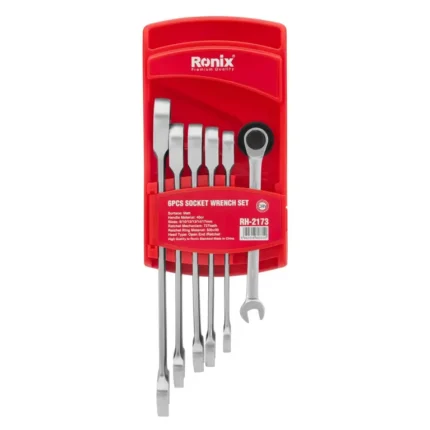 Dvipusių kilpinių reketinių raktų rinkinis (6 vnt.) (RH-2173)