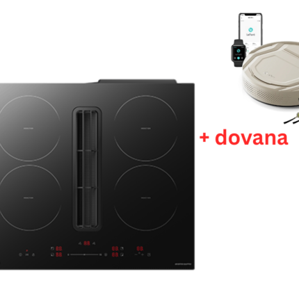 Indukcinė kaitlentė su integruotu gartraukiu Midea + dovana robotas-siurblys Lefant M210P